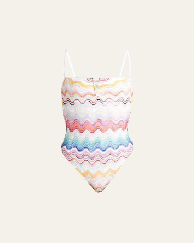 Multi Zig-Zag One-Piece Swimsuit